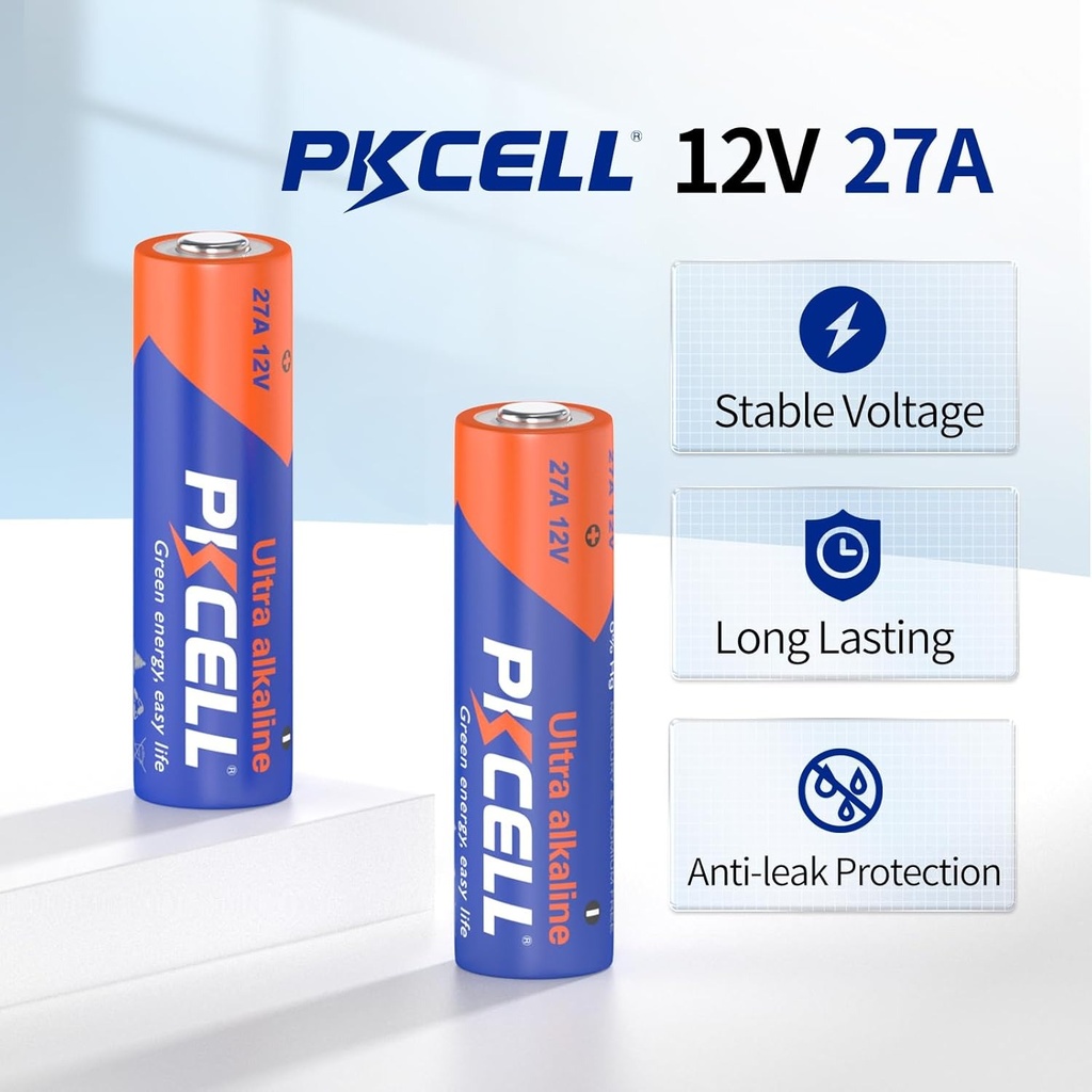 Batería Alcalina PKCELL 12V - Blíster x 5 Und. |27A-5B|