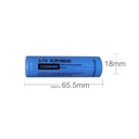 Celda Recargable PKCELL 3.7V Li-ion 18650 (3350mAh) - Ultra Capacidad (Flat Top)