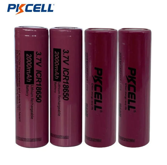 Celda Recargable PKCELL 3.7V Li-ion 18650 (2000mAh) - Estándar Clásico para Reconstrucción (Flat Top)