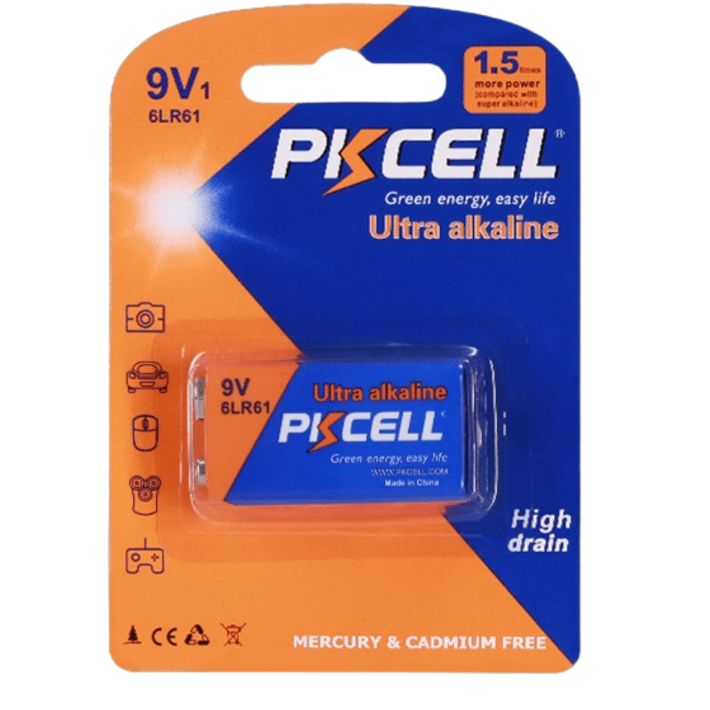 Batería Alcalina PKCELL 9V  |6LR61-1B| 
